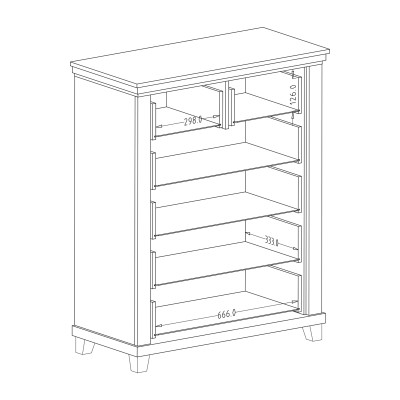Komoda EVOLETTA 90 cm do Salonu Sypialni