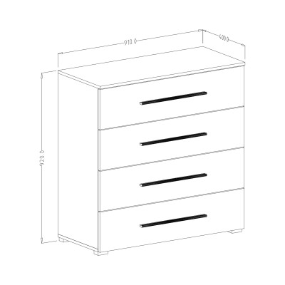 Komoda BETTINA 91 cm do Salonu Sypialni