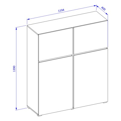 Komoda INCROCIO 119 cm do Salonu Sypialni