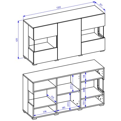 Komoda AURORA 120 cm do Salonu Sypialni