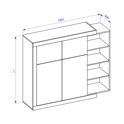 Komoda SINFONIA 150 cm do Salonu Sypialni