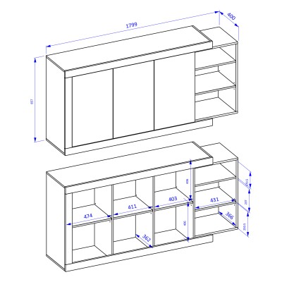 Komoda SINFONIA 180 cm do Salonu Sypialni