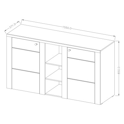 Komoda LARISSA 155 cm do Salonu Sypialni