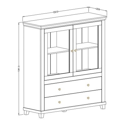 Komoda EVANDRO 126 cm do Salonu Sypialni