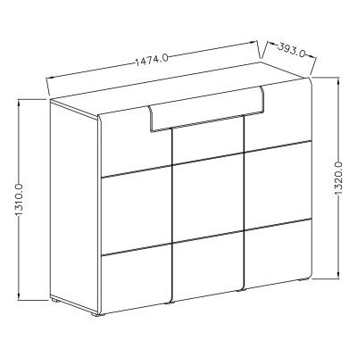 Komoda IBIZA 147 cm do Salonu Sypialni