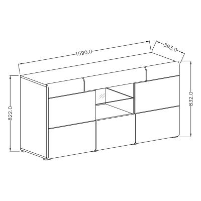 Komoda IBIZA 159 cm do Salonu Sypialni