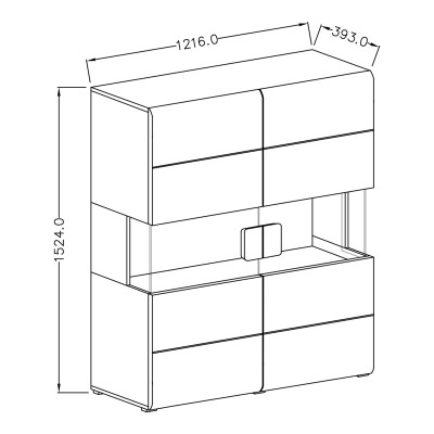 Komoda IBIZA 122 cm do Salonu Sypialni