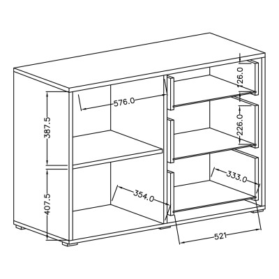 Komoda TULLIA 120 cm do Salonu Sypialni