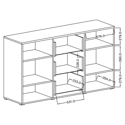 Komoda TULLIA 180 cm do Salonu Sypialni