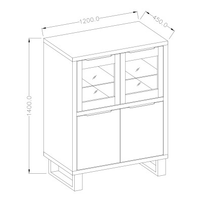 Komoda HALENZA 120 cm do Salonu Sypialni