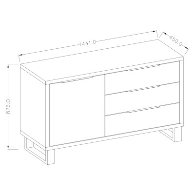 Komoda HALENZA 144 cm do Salonu Sypialni
