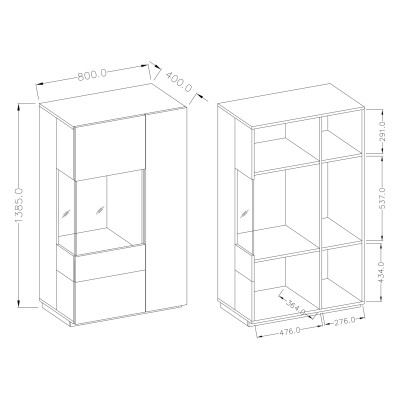 Komoda SILVANA 80 cm do Salonu Sypialni