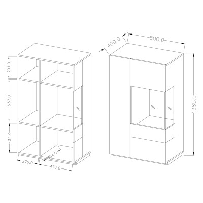 Komoda SILVANA 80 cm do Salonu Sypialni