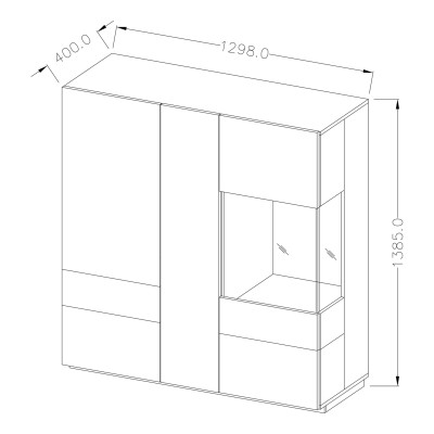Komoda SILVANA 130 cm do Salonu Sypialni