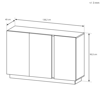 Komoda ARCETTO 138 cm do Salonu Sypialni