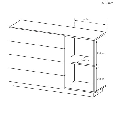 Komoda ARCETTO 138 cm do Salonu Sypialni