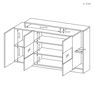 Komoda ALBINA 155 cm do Salonu Sypialni