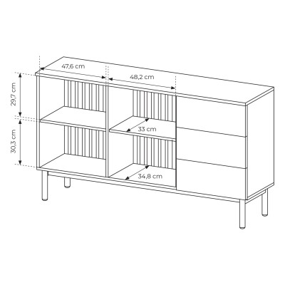 Komoda LAMBERTI 150 cm do Salonu Sypialni
