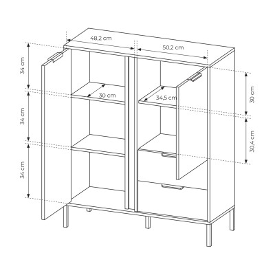 Komoda LORENZO 100 cm do Salonu Sypialni