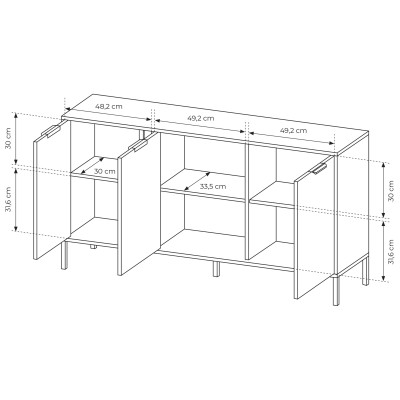 Komoda LORENZO 153 cm do Salonu Sypialni