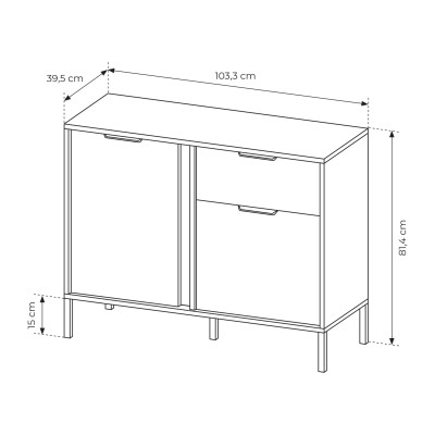 Komoda LORENZO 103 cm do Salonu Sypialni
