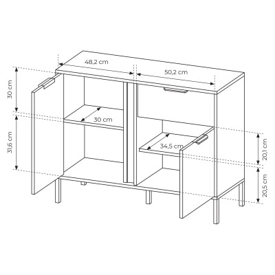 Komoda LORENZO 103 cm do Salonu Sypialni