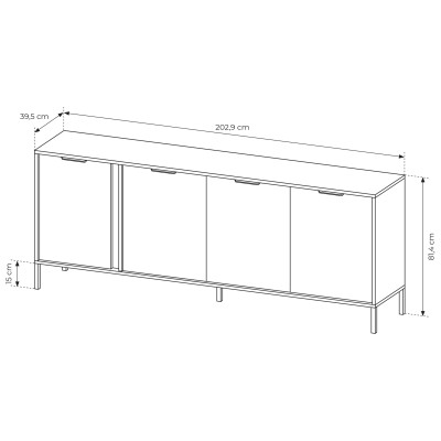 Komoda LORENZO 203 cm do Salonu Sypialni