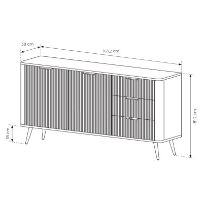 Komoda LANTANA 163 cm do Salonu Sypialni