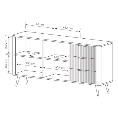 Komoda LANTANA 163 cm do Salonu Sypialni