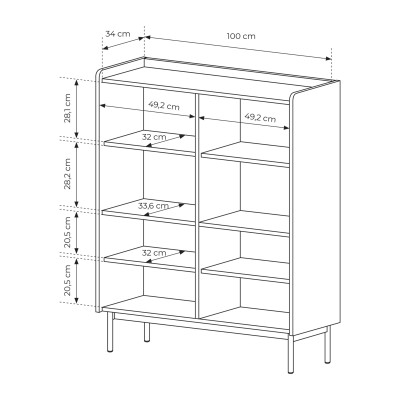 Komoda LIVELLO 103 cm do Salonu Sypialni