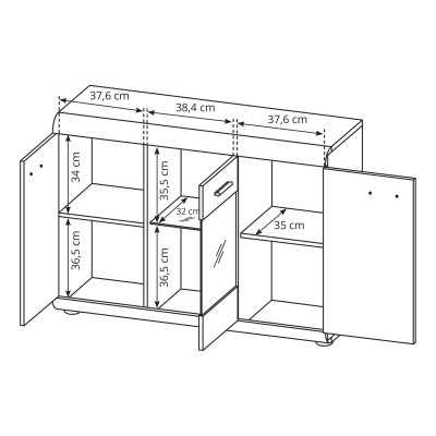 Komoda LEGAME 120 cm do Salonu Sypialni