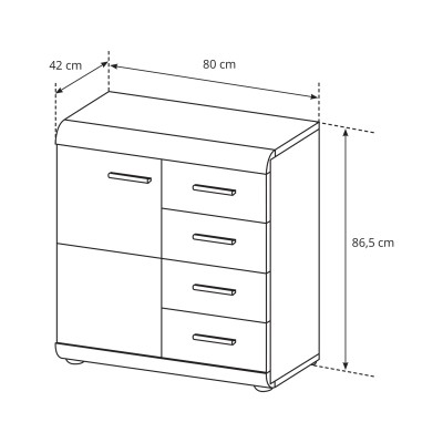 Komoda LEGAME 80 cm do Salonu Sypialni
