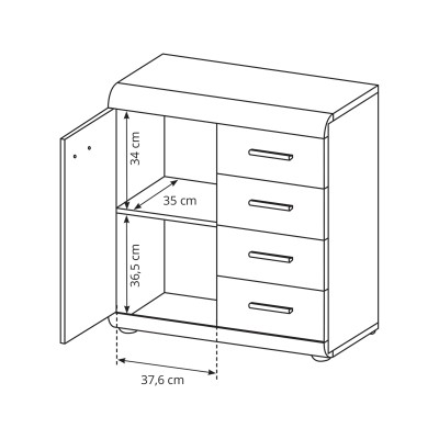 Komoda LEGAME 80 cm do Salonu Sypialni
