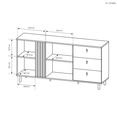 Komoda MADDALENA 165 cm do Salonu Sypialni