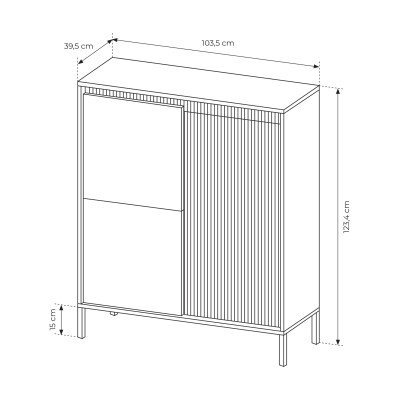 Komoda SENSATO 104 cm do Salonu Sypialni