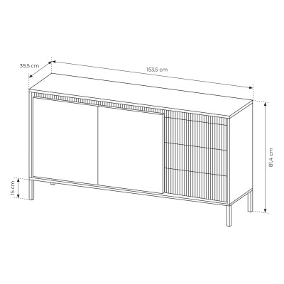 Komoda SENSATO 154 cm do Salonu Sypialni