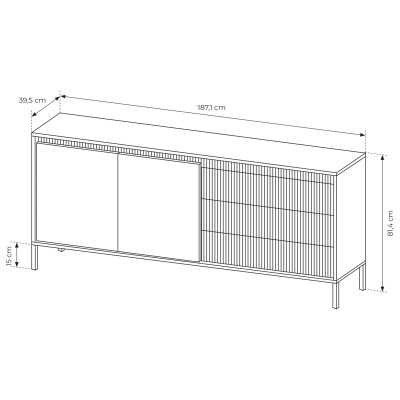 Komoda SENSATO 187 cm do Salonu Sypialni