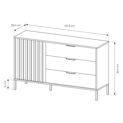 Komoda TALLINO 137 cm do Salonu Sypialni