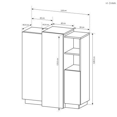 Komoda TRES 110 cm do Salonu Sypialni