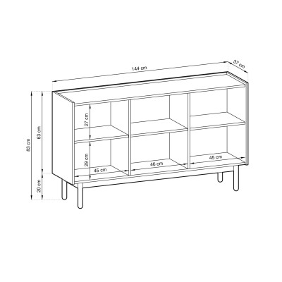 Komoda BOLOGNA 144 cm do Salonu Sypialni