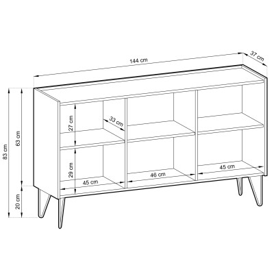 Komoda ARMONIA 144 cm do Salonu Sypialni