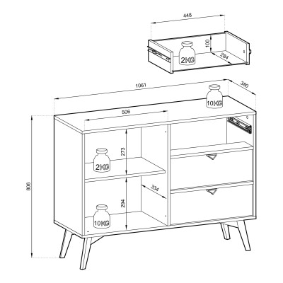 Komoda FORESTA 106 cm do Salonu Sypialni