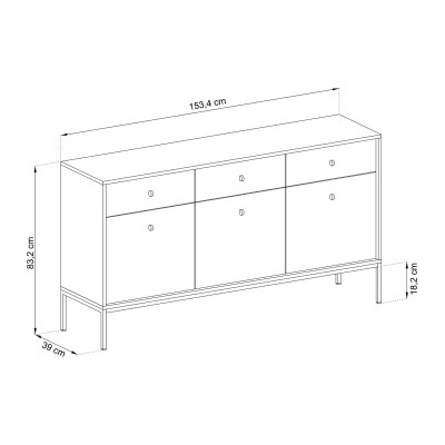 Komoda MONDO 154 cm do Salonu Sypialni