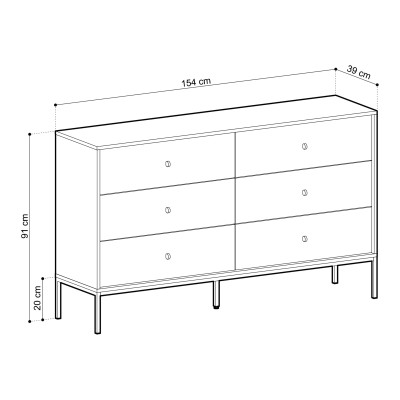 Komoda MONDO 154 cm do Salonu Sypialni