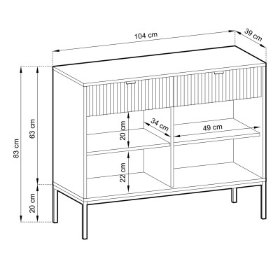 Komoda STELLARE 104 cm do Salonu Sypialni