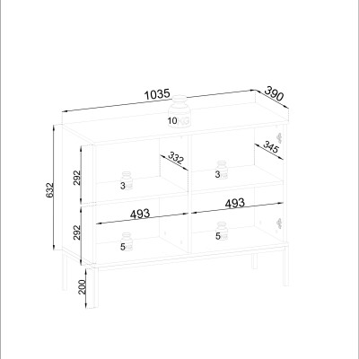 Komoda SENTIERO 104 cm do Salonu Sypialni