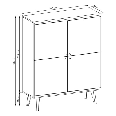 Komoda PRIMARIO 107 cm do Salonu Sypialni