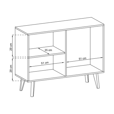 Komoda PRIMARIO 107 cm do Salonu Sypialni