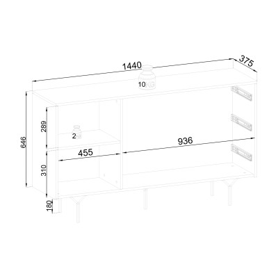 Komoda NEROCCI 144 cm do Salonu Sypialni