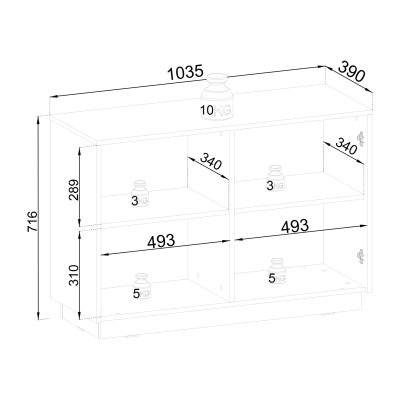 Komoda MAESTRO 104 cm do Salonu Sypialni